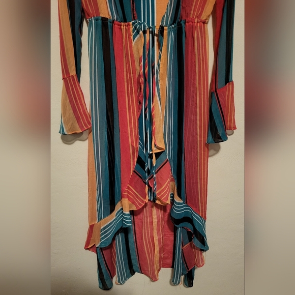No Boundaries Women's Striped Kimono Cover Up Set (Size M) - Picture 7 of 9